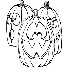 Coloring pages of Carved Pumpkins