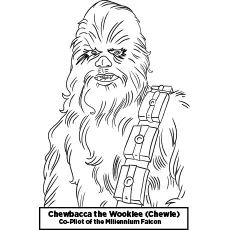 Character Chewbacca Star Wars Colouring Pages
