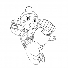 Chiaotzu Character from Dragon Ball Z Coloring Sheet
