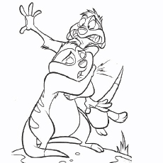Chipmunk and Timon Colouring Pages Free