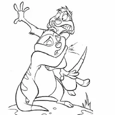 Chipmunk and Timon Colouring Pages Free_image