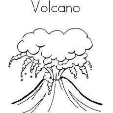 Cinder Cone Volcano coloring page