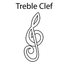 treble clef coloring page