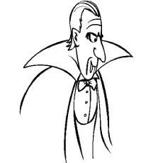 Vampire Count Dracula Coloring Pages
