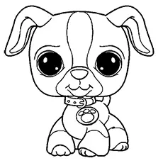Printable Cute Puppy pet coloring page