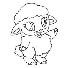 Cute sheep coloring page