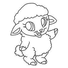 Cute sheep coloring page_image