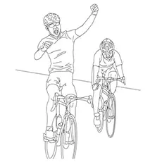 Cycling sport coloring page