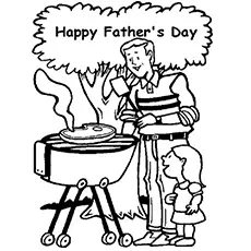 Daddy the Expert Chef Coloring Page