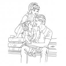 The Daddys Darling Coloring page