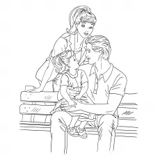 The Daddys Darling Coloring page