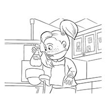 Coloring Page of Darla Sherman Character of Finding Nemo 
