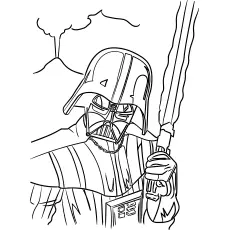 Free Printable Coloring Pages of Darth Vader Character is also known Anakin Skywalker of Star Wars