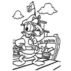 Donald Duck The Sailor Coloring Pages