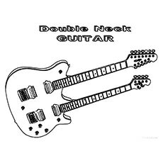 Double Neck Guitar coloring page