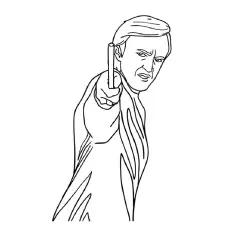 Draco Malfoy Character in Harry Potter Series Coloring Pages_image