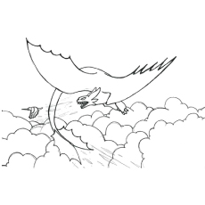 The dragon attacking the bird, How To Train Your Dragon coloring page