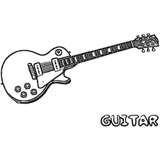 Electro Acoustic Guitar coloring page