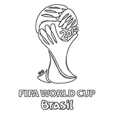 FIFA World Cup trophy coloring page