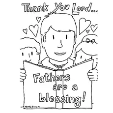 Fathers are a Blessing Coloring Page