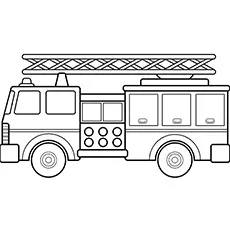 Firefighter truck coloring page