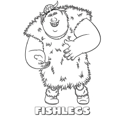 The fishlegs, How To Train Your Dragon coloring page