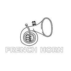 The French Horn coloring images