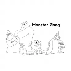 Monsters Inc. Gang coloring page