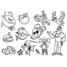 740 Disney Coloring Pages Finding Nemo  Best Free