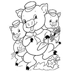 the three little pigs and the somewhat bad wolf coloring pages