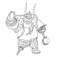 Gobber from How To Train Your Dragon coloring page