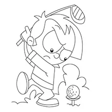 Golf sport coloring page