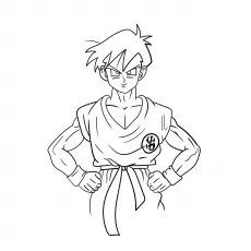 The Goten Character of Dragon Ball Z Coloring Pages