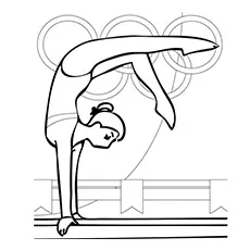 Gymnastics Sport coloring page