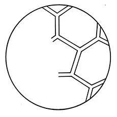 Complete the soccer ball coloring page