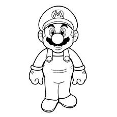 Happy Mario coloring page
