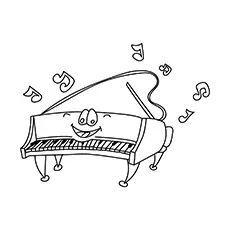 Happy Piano Music coloring page