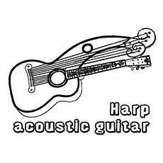 Harp Guitar coloring page