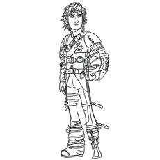 Hiccup, How To Train Your Dragon coloring page