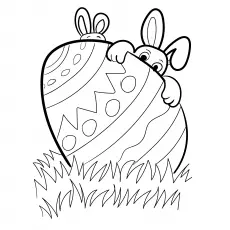 Hide And Seek With Bunny And Egg coloring page_image