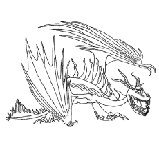 Hookfang from How To Train Your Dragon coloring page