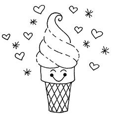 Education Game For Children Coloring Page Cartoon Food Ice Cream