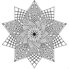 intricate flower pattern coloring page