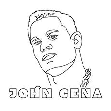 John Cena icon coloring page