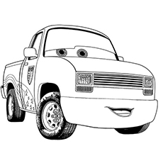 Coloring page of The John Lassiter colorful car