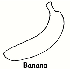 Just Single Banana to Color