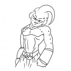 Coloring Pages of Kid Majin Buu Villain Character of Dragon Ball Z