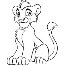 Lion King Kovu Coloring Page_image
