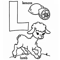 Lamb And Lemons coloring page