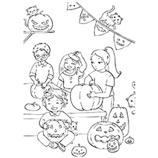The Laughing Pumpkin Patch coloring page